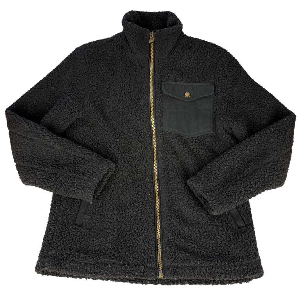 Pendleton‎ Mens Black River Rock Sherpa Fleece Full Zip Jacket Size SMall